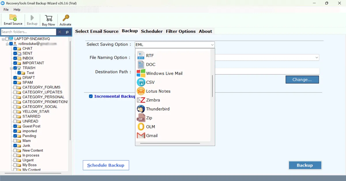 RecoveryTools Email Backup Wizard 13.6