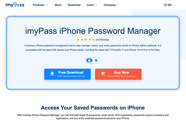 imyPass iPhone Password Manager 1.0.8