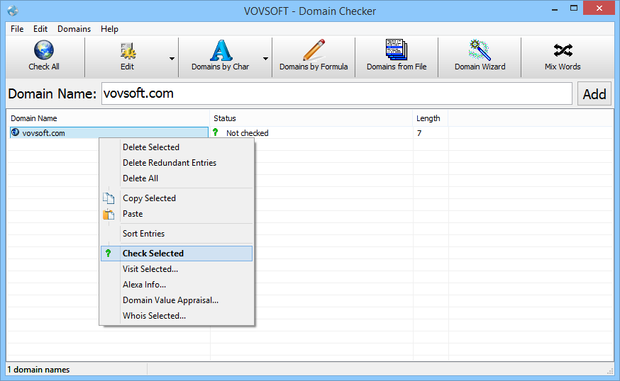 VovSoft Domain Checker 7.3.0